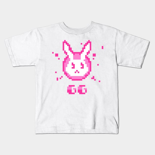 D.va Pixel Bunny Kids T-Shirt by Genessis